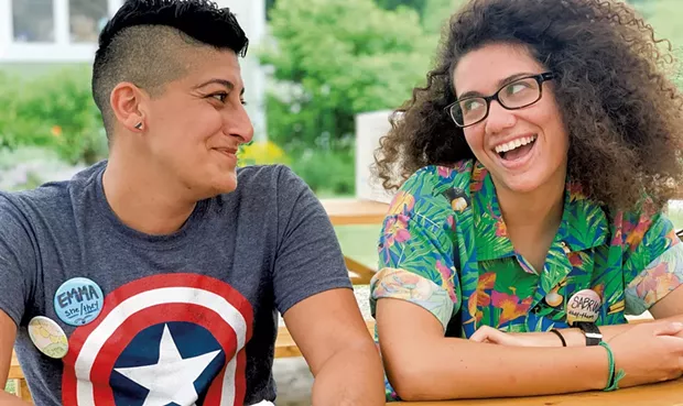 Emma Makdessi with Sabrina Melendez, Camp Outright codirector - COURTESY OF DANA KAPLAN