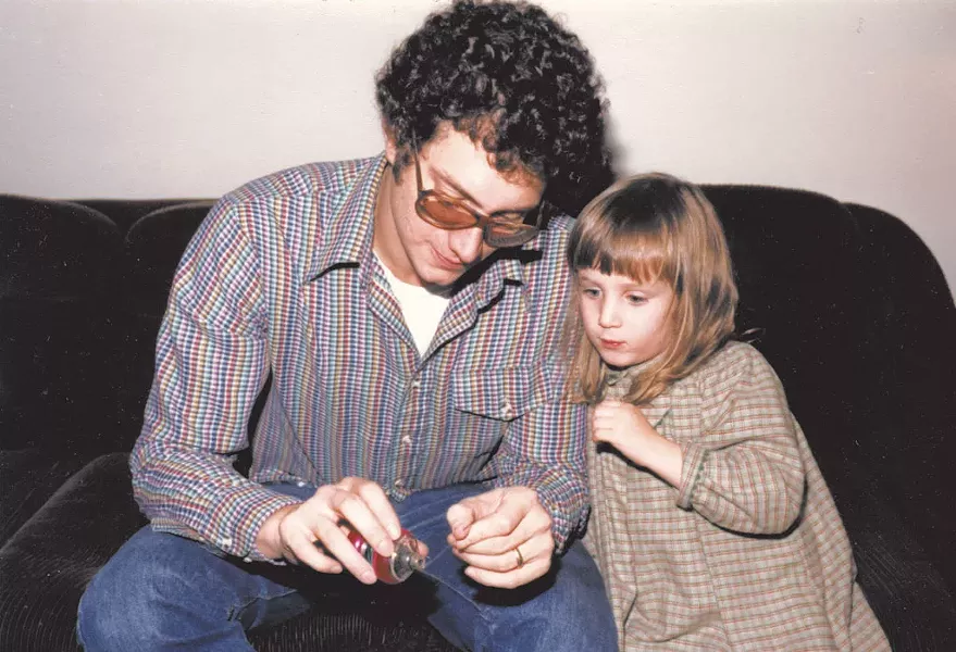 Alison with her dad in the early '80s.