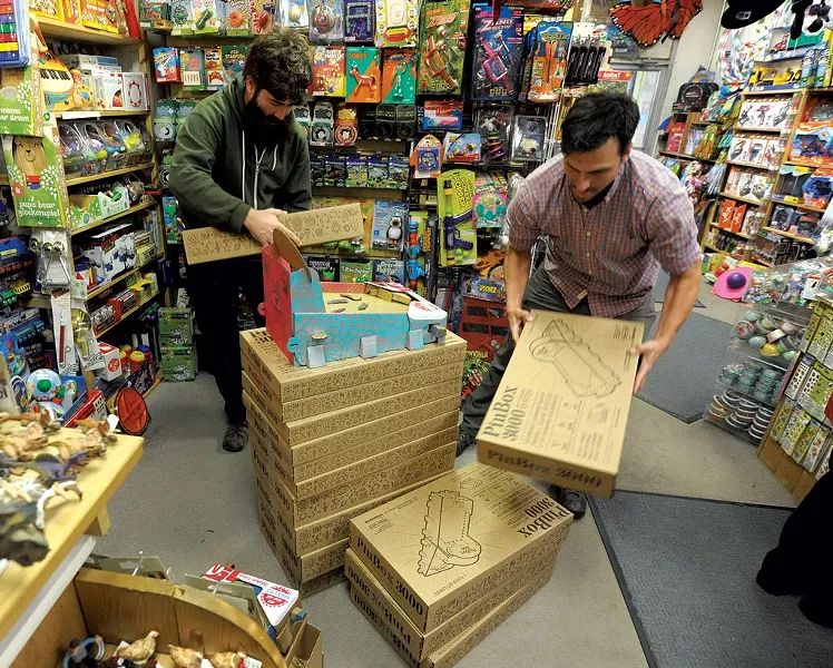 Pete Talbot and Ben T. Matchstick at Woodbury Mountain Toys - JEB WALLACE BRODEUR