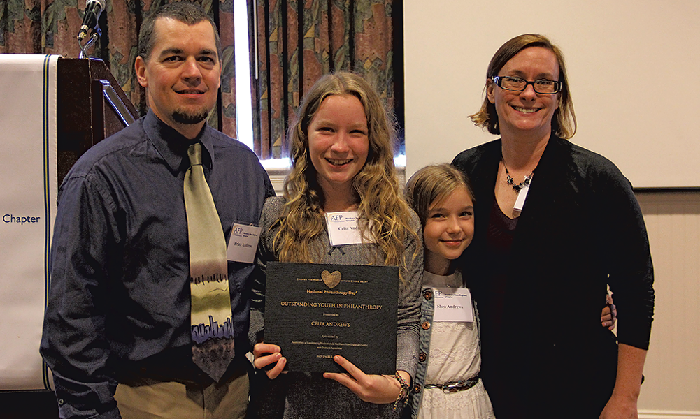 Celia and her family at the Association of Fundraising Professionals Conference in November - COURTESY OF JULIA ANDREWS