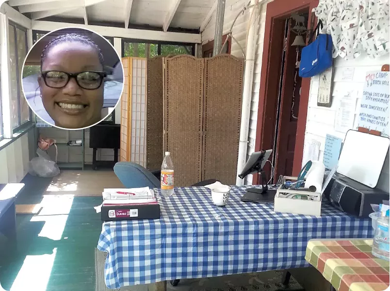 Roxana De La Rosa and the nurse's office at Camp Birch Hill