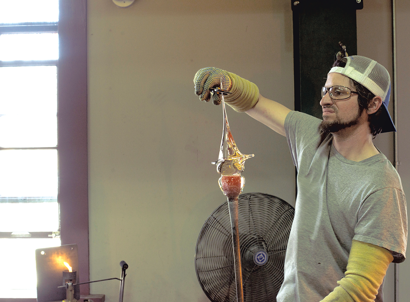 Glass blowing at Simon Pearce - COURTESY OF SIMON PEARCE
