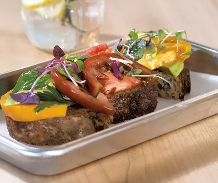 Heirloom tomato toast - COURTESY OF LARK HOTELS
