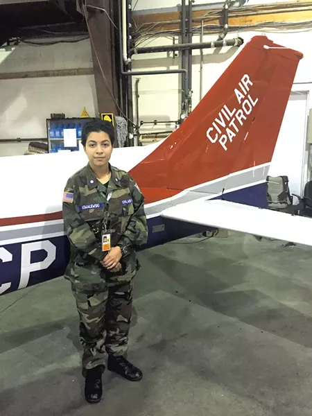 Imani at the Civil Air Patrol Vermont Wing headquarters in South Burlington - ALISON NOVAK