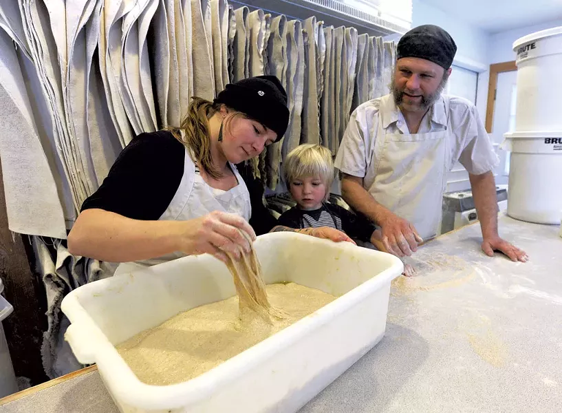 Parents: Andrew Heyn, 41, and Blair Marvin, 36, co-owners of Elmore Mountain Bread - Son: Phineas, 5 - JEB WALLACE-BRODEUR