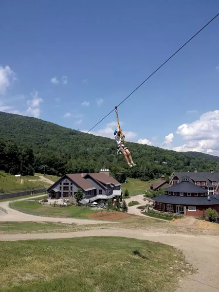 The zip line at Sugarbush Resort - JANET ESSMAN FRANZ