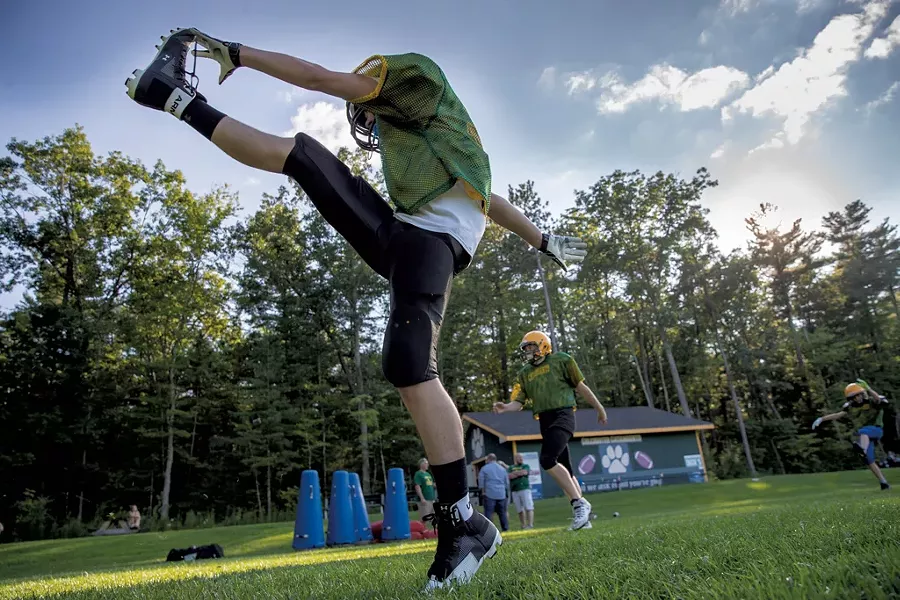 Colchester Catamounts' preseason practice - JAMES BUCK