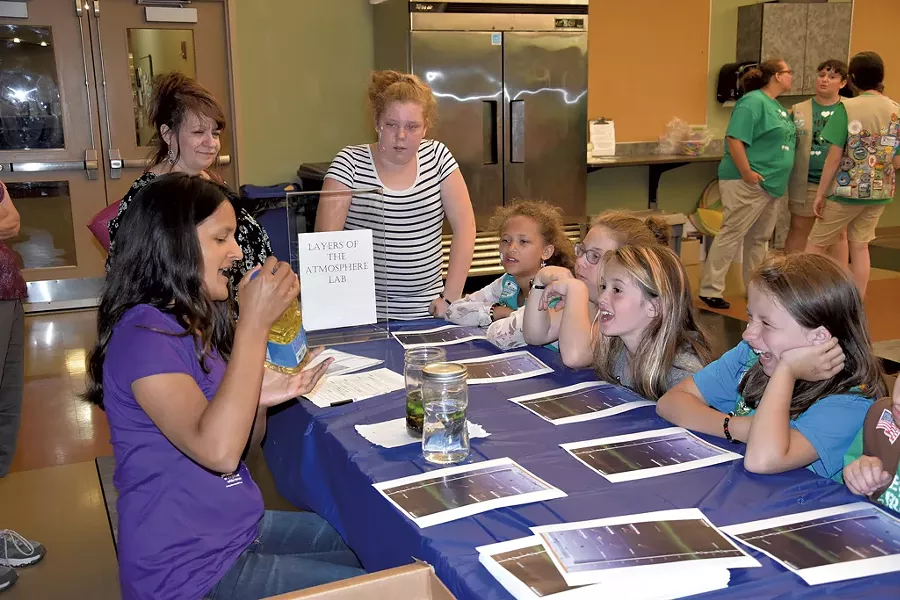 Girl Scouts at a previous Star Party - COURTESY OF GSGWM