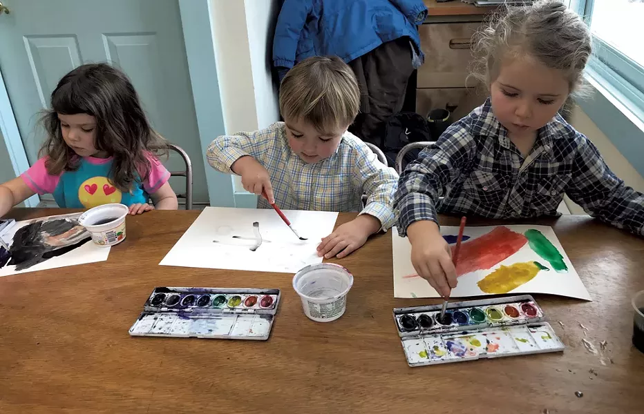 Painting on an icy February morning - BRETT STANCIU