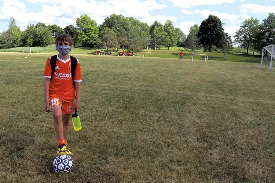 Zac returned to soccer team practice this summer - JANET ESSMAN FRANZ