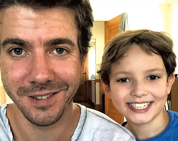 Lyle Brewer with son Elliott - COURTESY OF LYLE BREWER