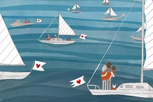 A detail from Elisa J&auml;rnefelt's cover illustration