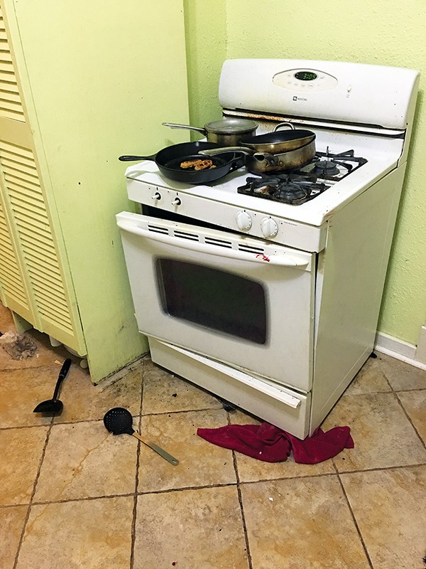 The kitchen in the <a href=