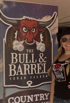 Allie Ostrom and Julie Ostron at the Bull & Barrell Tent