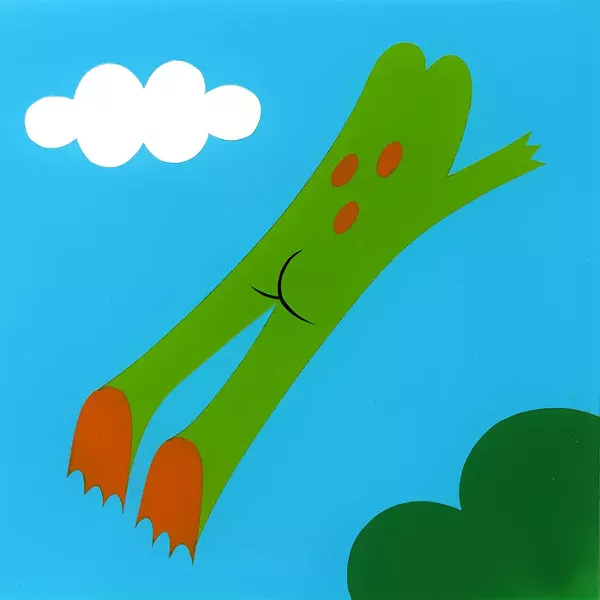 "Follow the Frog," a page from Davin Brainard's Mountain Ocean Sun. - DAVIN BRAINARD.