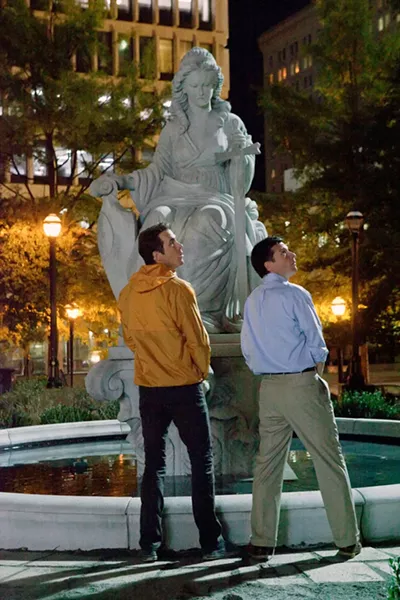 Hardy-har-har: Reynolds and Bateman in a golden - moment.