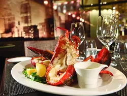 Maine Lobster from Wolfgang Puck Steak at the MGM Grand in Detroit. - ROBERT WIDDIS