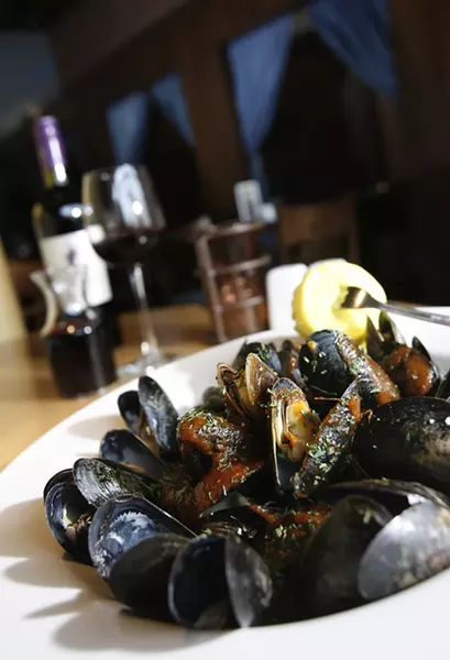 Steamed mussels in wine, garlic and herbs. - MT PHOTO: ROB WIDDIS
