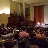 Watch: Audience calls 'baloney' on Snyder at WSU bankruptcy talk