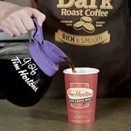 You can get a free Tim Hortons dark roast coffee, but only at night