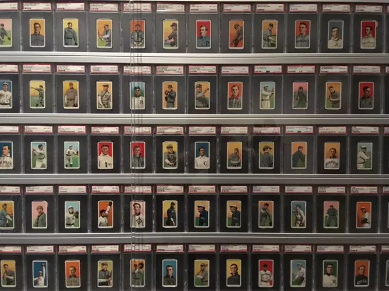 E. Powell Miller's T206 baseball card collection — ranked the third-best in the world — on display at the Detroit Institute of Arts. - LEE DEVITO