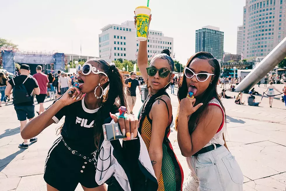 Fans at Movement Music Festival &mdash; from left to right: Saeeda Faridi, Asia Davis, and Shanay Risby. - DOUGLAS WOJCIECHOWSKI/PAXAHAU