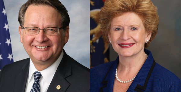 Michigan's Democrat Senators, Gary Peters and Debbie Stabenow. - US SENATE