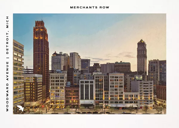A shot of Woodward's Merchant Row at dusk. - COURTESY OF KRAEMER DESIGN GROUP