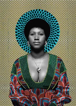 Aretha Franklin portrait by artist Makeba Rainey. - COURTESY PHOTO
