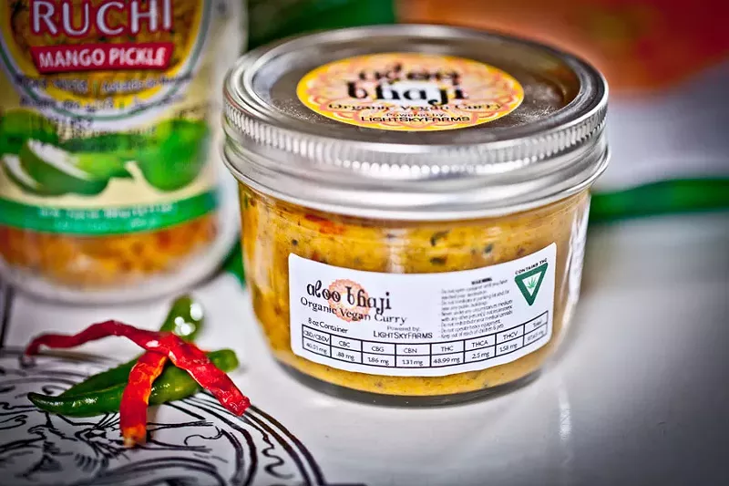 The marijuana-infused Aloo Bhaji from Lightsky Farms. - ADAM WOODHEAD