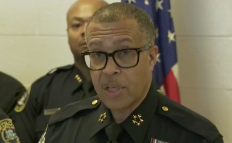 Chief James Craig addresses the media. - DPD FACEBOOK PAGE