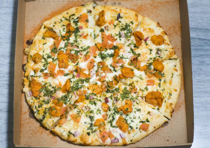 Chicken shawarma pizza. - TOM PERKINS