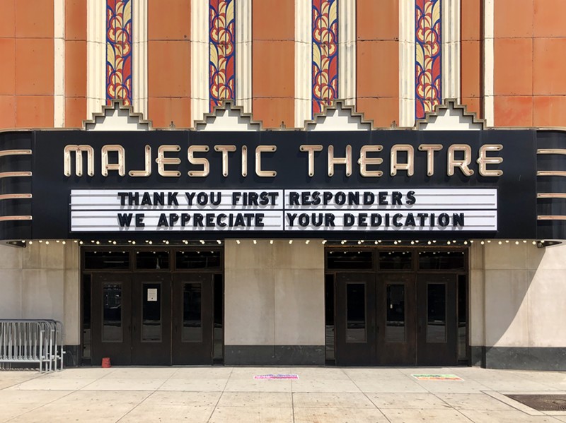 The marquee of the Majestic Theatre in Detroit. - STEVE NEAVLING