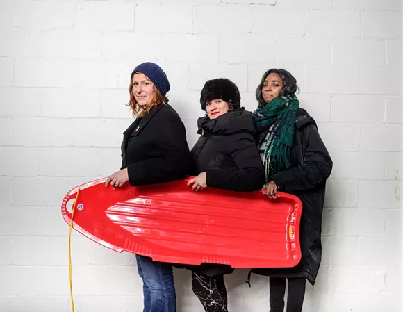 Casual Sweetheart: Erin Norris, Lauren Rossi, and Dina Bankole - PHOTO BY DOUG COOMBE