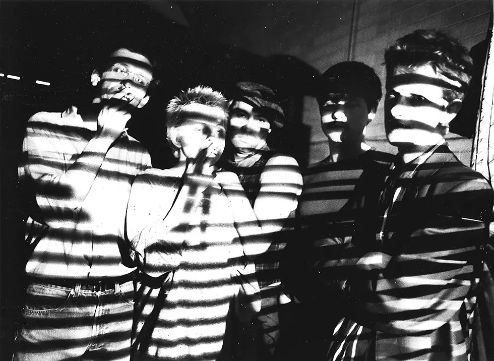 The first version of L-Seven, from left to right: Frank Callis, Larissa Stolarchuk, Michael "Smitty" Smith, Charles McEvoy, and Dave Rice. - COURTESY OF THIRD MAN RECORDS