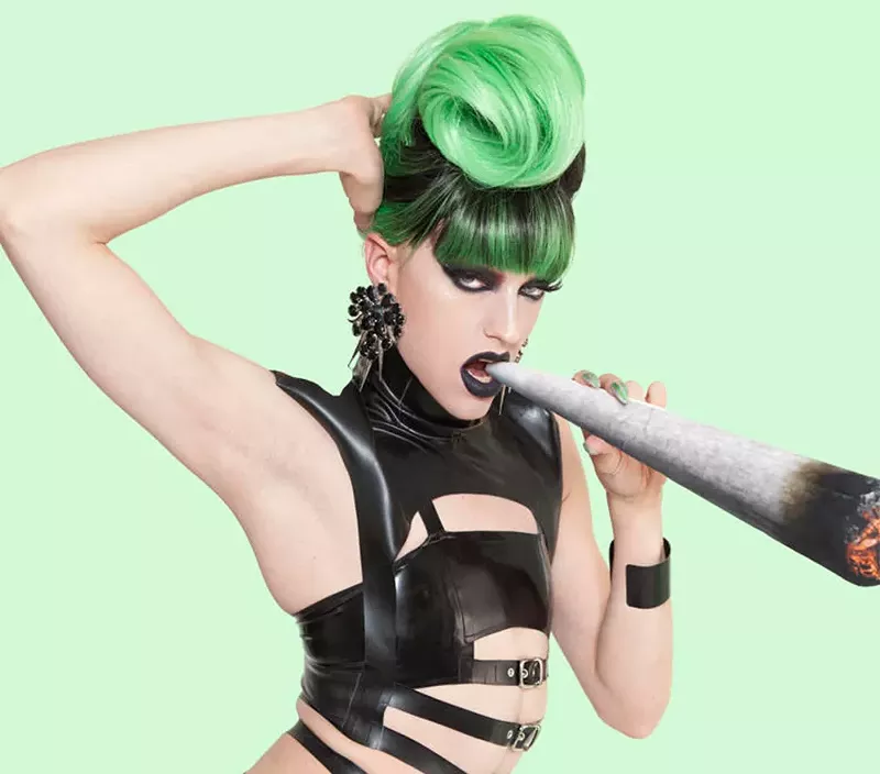Take a drag: Laganja Estranja burns a fat one. - AUSTIN YOUNG