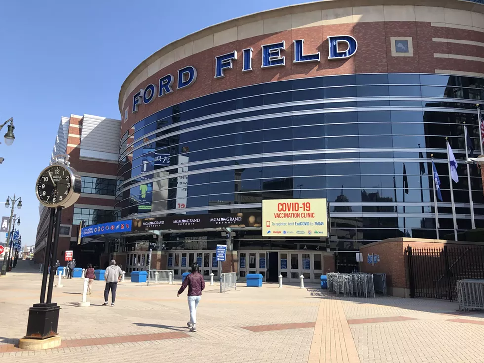 Detroit's Ford Field is now a large-scale FEMA-operated COVID-19 vaccination site through mid-May. My experience getting vaccinated here was easy. - LEE DEVITO