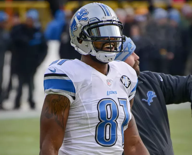 Detroit Lions wide receiver Calvin Johnson. - MIKE MORBECK, FLICKR CREATIVE COMMONS