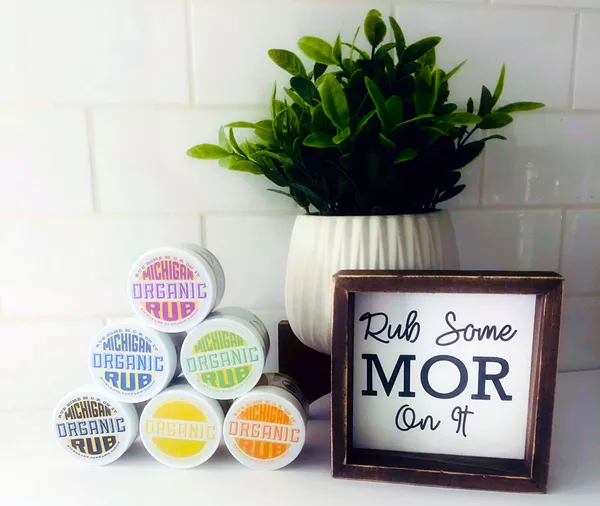 Michigan Organic Rub comes in several varieties. - PHOTO COURTESY OF MICHIGAN ORGANIC RUB