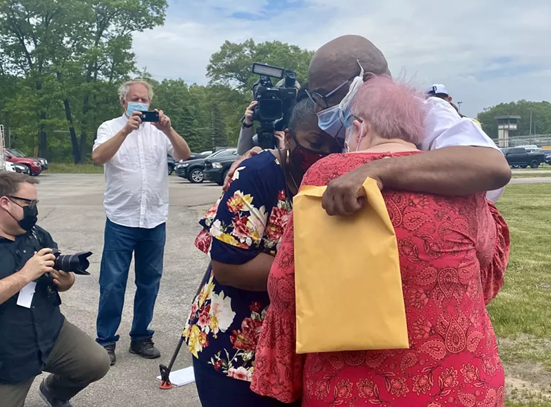 Imprisoned for nearly 50 years for a crime he says he did not commit, Ray Gray was released from a state prison in Muskegon on Tuesday. - DAVE MESREY