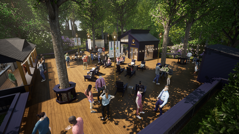 A rendering of cannabis company Lume's branded "treehouse" at DTE Energy Music Theatre. - COURTESY OF LUME