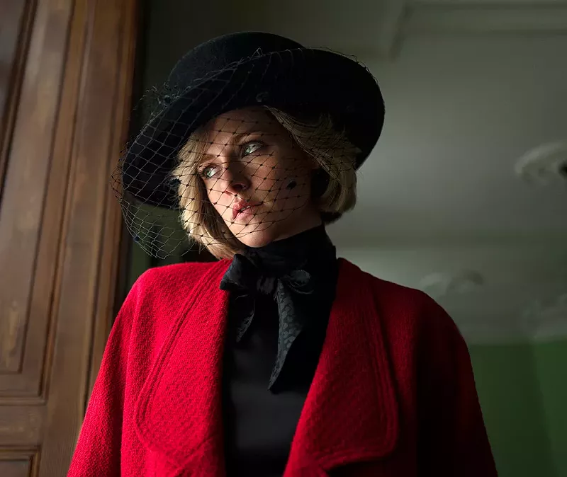 Kristen Stewart as Princess Diana in Spencer.