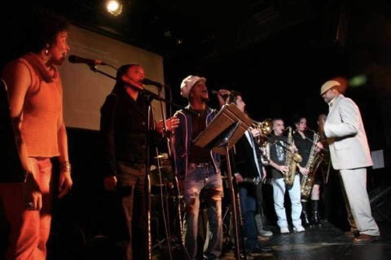 Greg Tate and Burnt Sugar performing at the Bowery Poetry Club, 2008. - JOHN SIMS