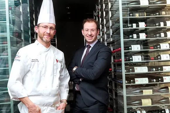 Chef Kevin Green, left, and Epicurean Group President Eric Djordjevic. - JORDAN BUZZY