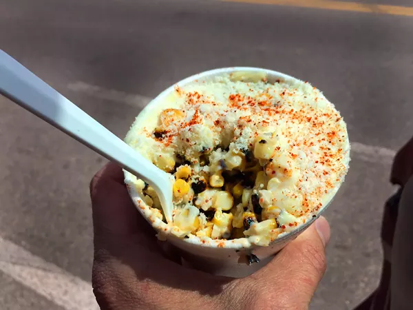 Elote from Rico's - PHOTO BY TOM PERKINS