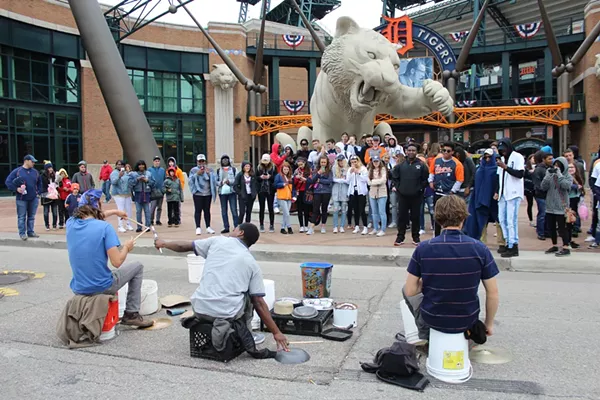 Street drummers in Detroit. - NOWSHIN CHOWDHURY