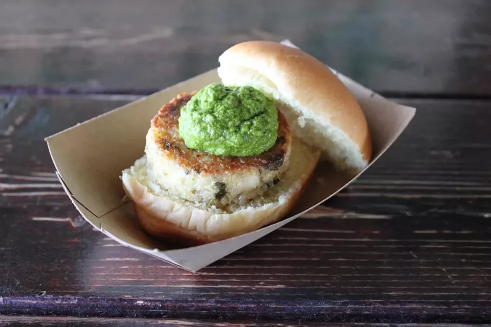 Quinoa burger with kale chimichurri at Green Dot Stables. - COURTESY OF GREEN DOT STABLES