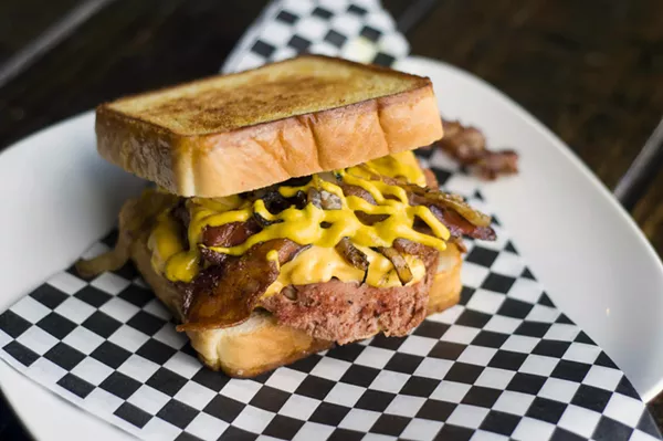 Stache International's fried bologna sandwich. - TOM PERKINS