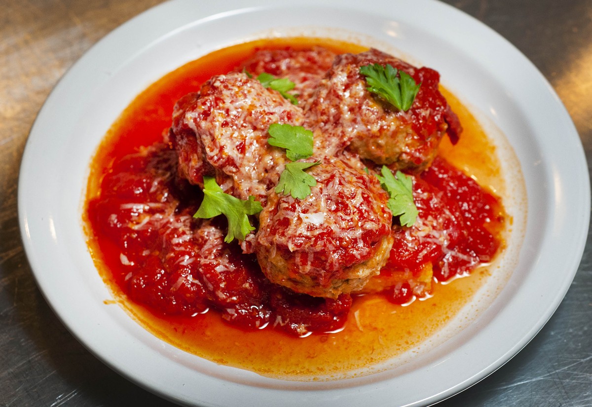Supino’s polpettes include beef, lamb, turkey, and lots of Parmesan.