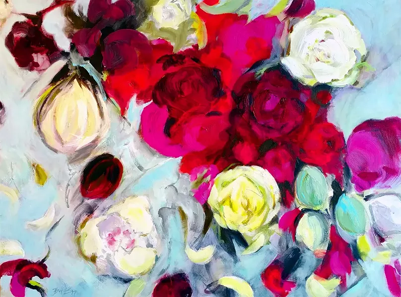 Birgit Huttemann-Holz’s The Weight of Orchids — Metaphor of Flora is on view until Oct. 30 at River’s Edge Gallery. - COURTESY PHOTO